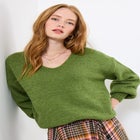 Cozy V-Neck Pullover Sweater image number 0
