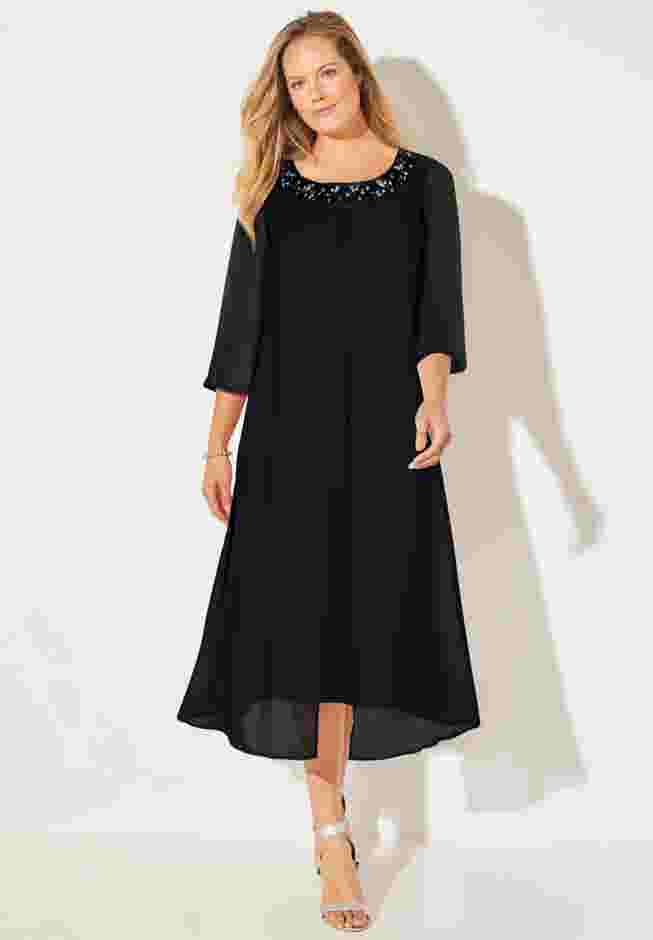 Midnight Dazzle Mesh Flyaway Dress image number 0