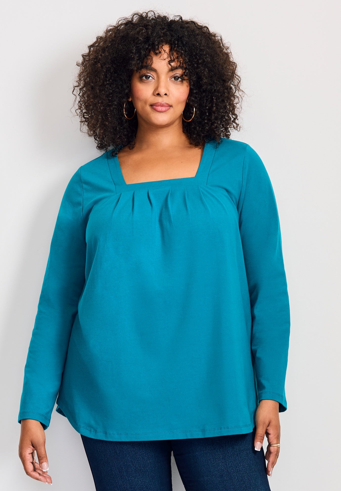 Square Neck Pleated Tunic image number 0