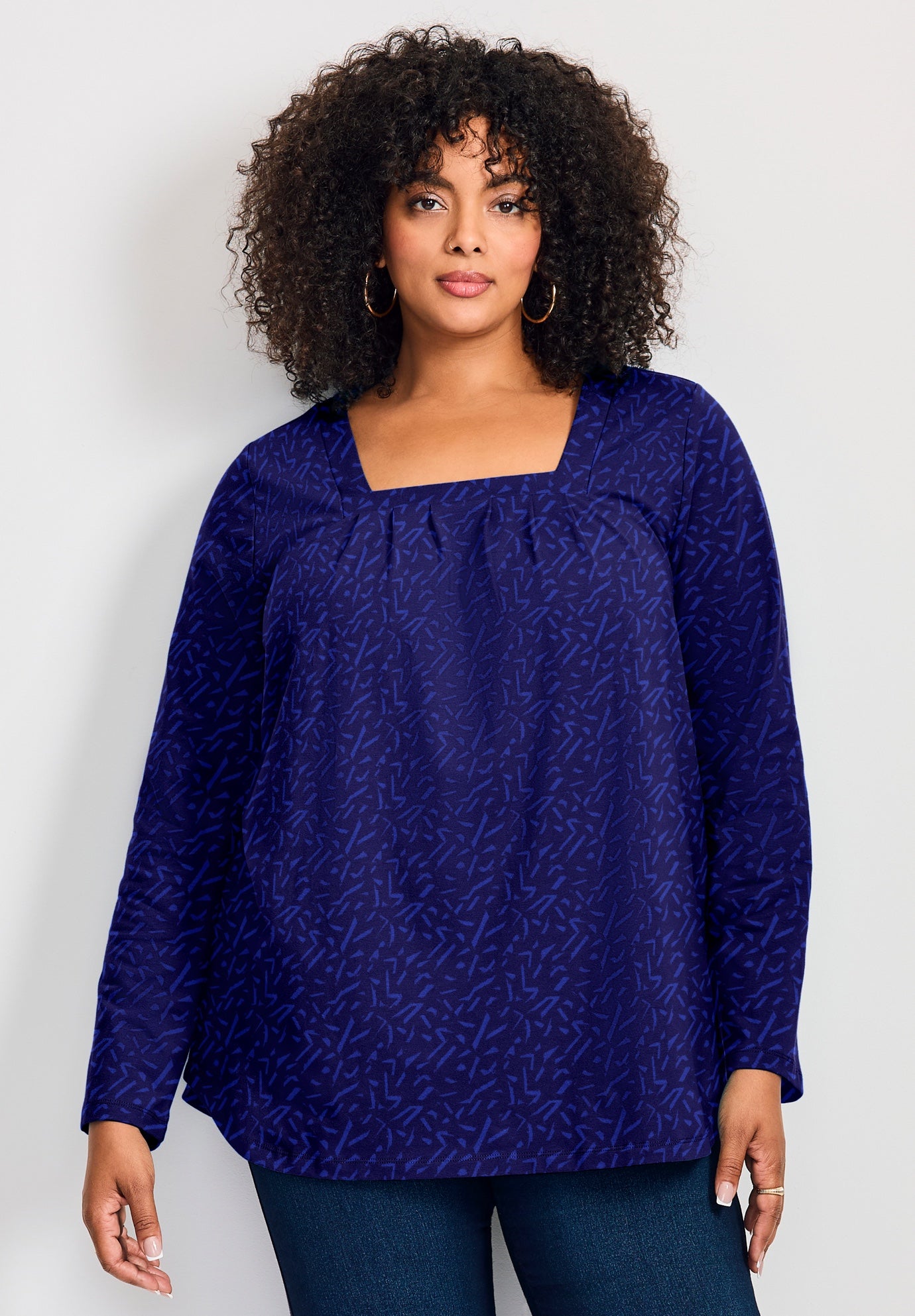 Square Neck Pleated Tunic image number 0