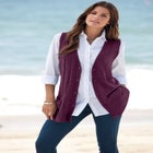 Plus Size Drop Needle Vest Lightweight Sweater Knit image number null