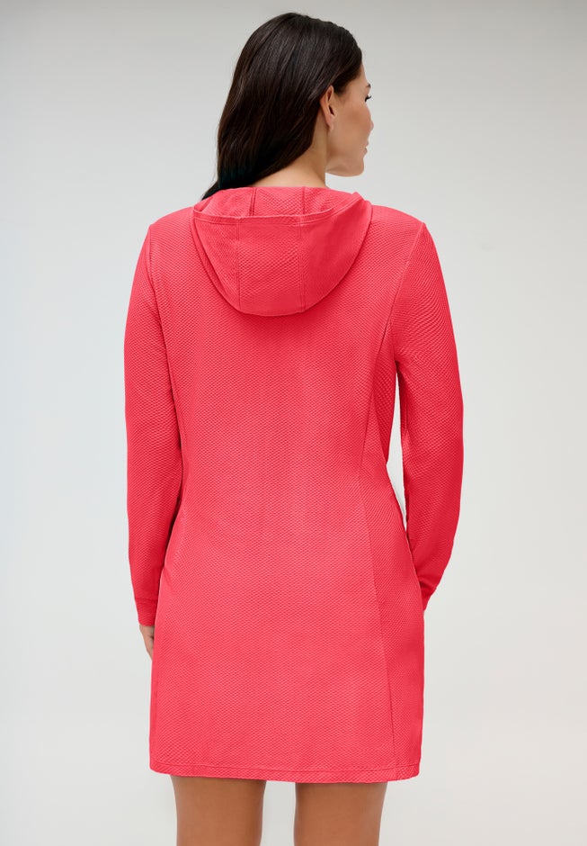 Chlorine Resistant Quick-Dry Hoodie Zip Front Cover Up image number 1