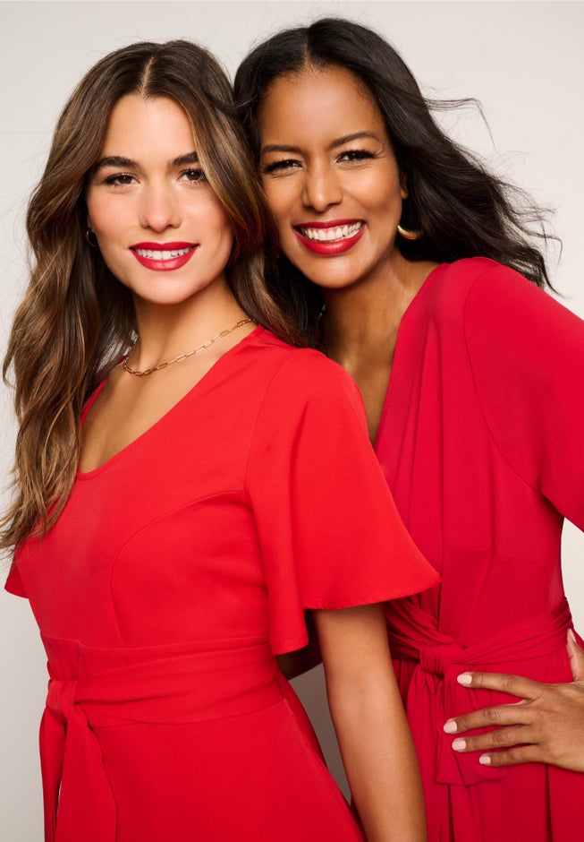 Plus Size Flutter Sleeve V-Neck Fit and Flare Bi-stretch Maxi Dress image number 5