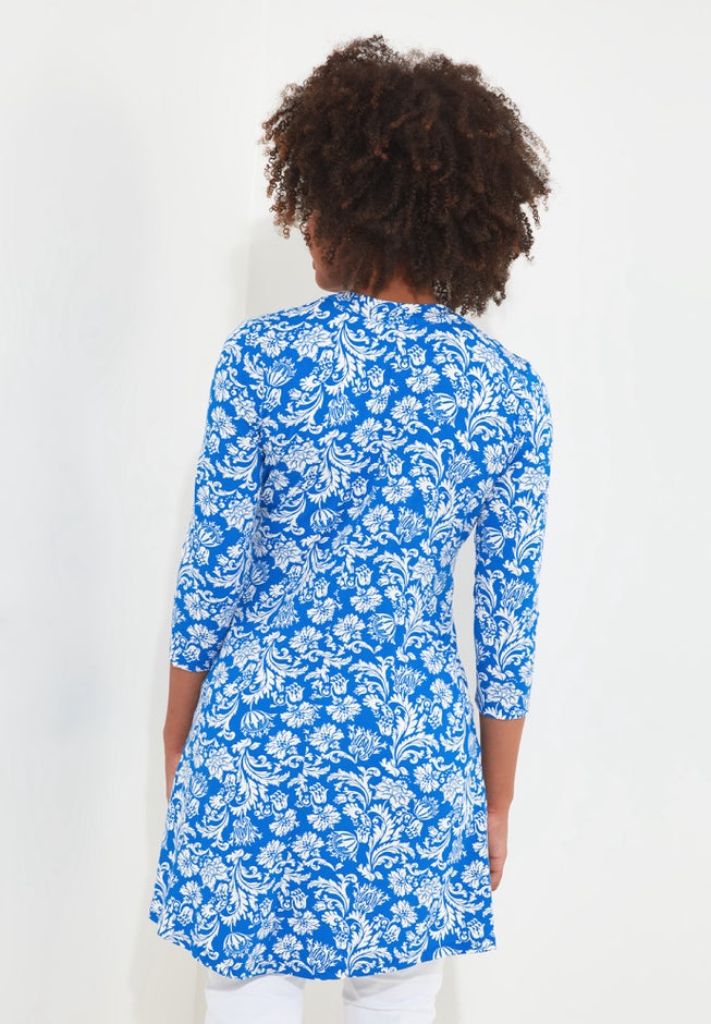 Stretch Knit Asymmetrical Tunic image number null