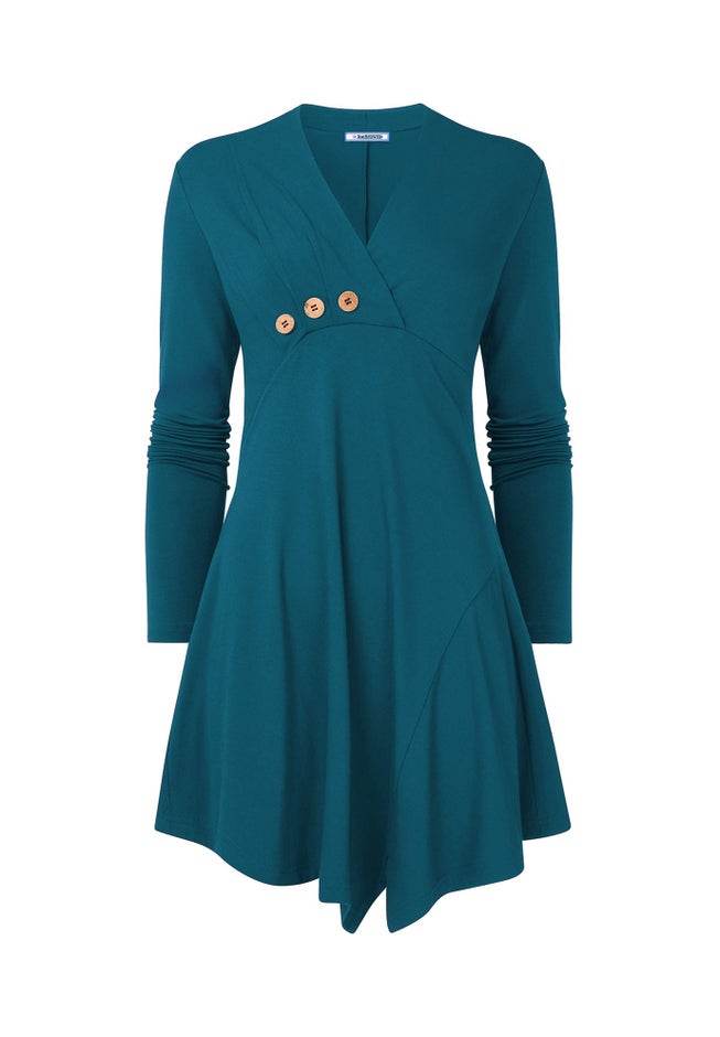 Stretch Knit Asymmetrical Tunic image number 3