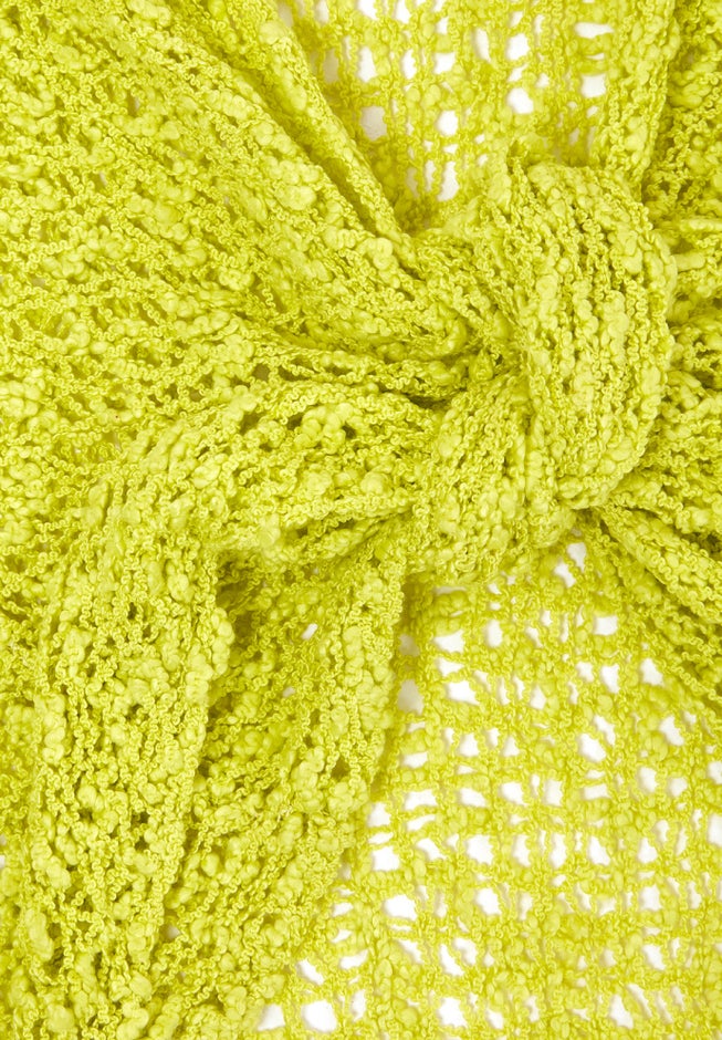 Popcorn Knit Tie Front Shrug image number null