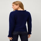 Ruffle Trim Pullover image number null