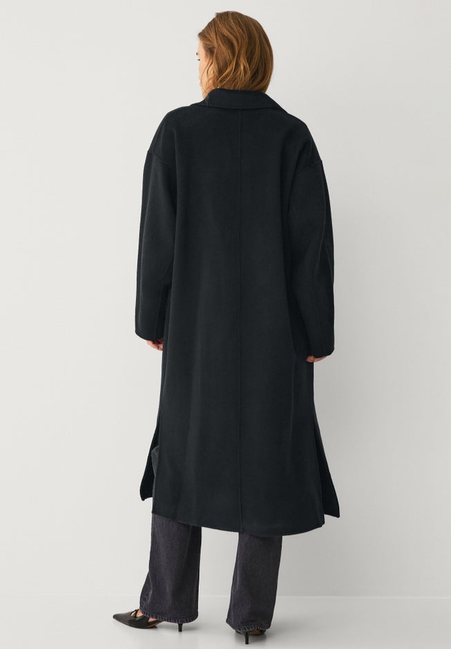 Double Breasted Wool Coat With Side Slits image number 1