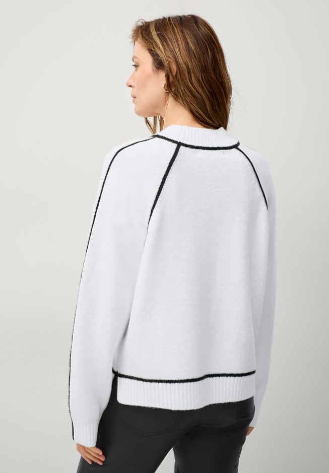 Tipped Mock Neck Pullover image number 1