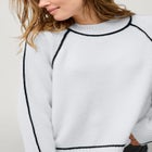 Tipped Mock Neck Pullover image number null