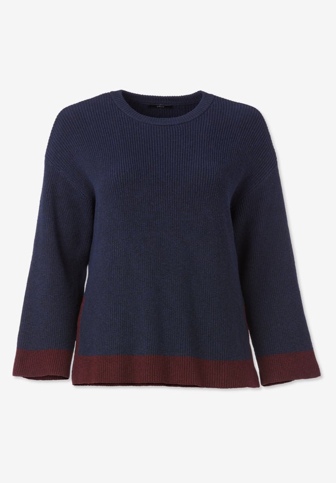 Boxy Color Block Pullover image number 3