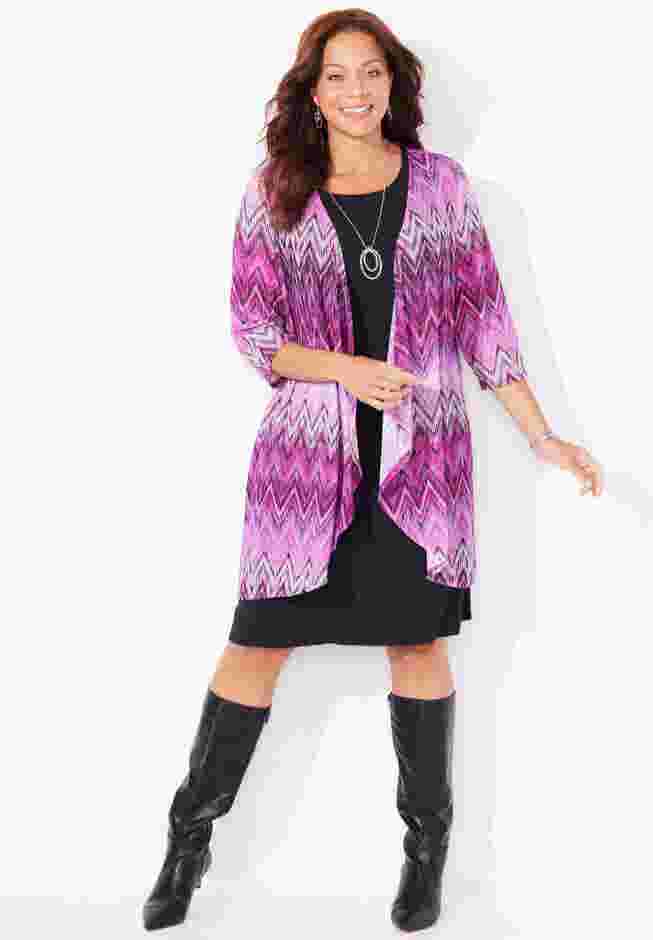 Chevron Shadow Jacket Dress image number 0