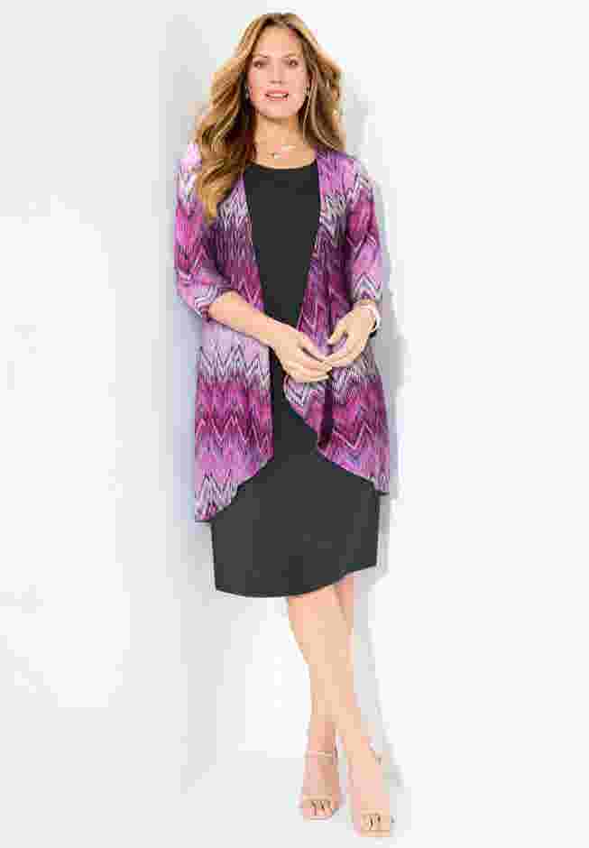 Chevron Shadow Jacket Dress image number 0
