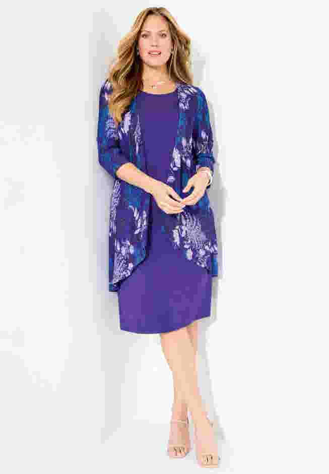 Chevron Shadow Jacket Dress image number 0