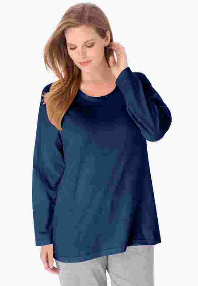 Satin Trim Sleep Tee image number 0