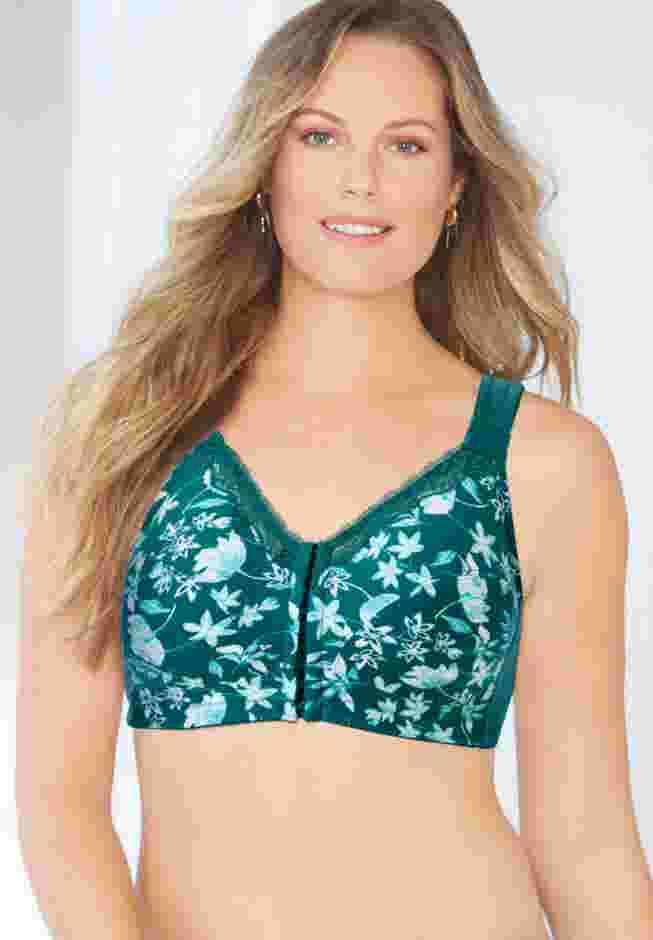 Front-Close Cotton Wireless Posture Bra image number 4