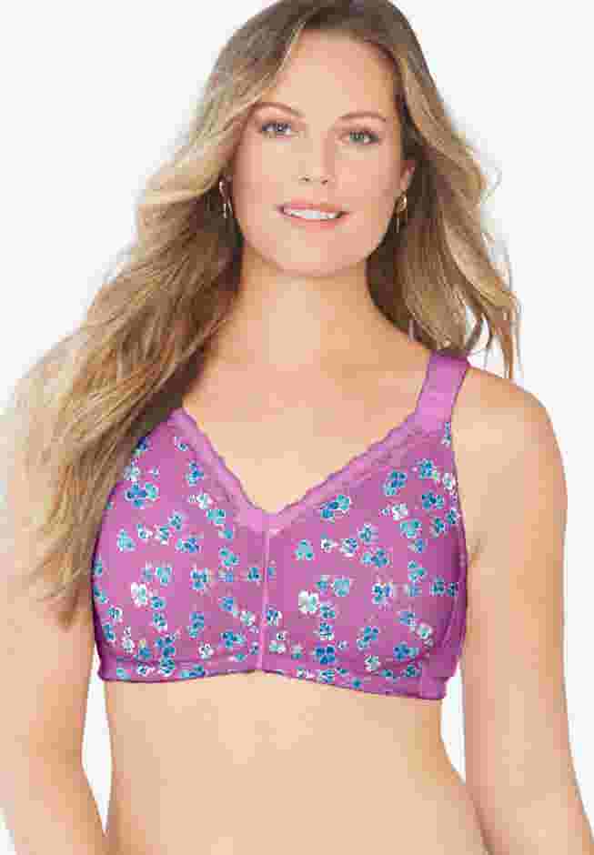 Front-Close Cotton Wireless Posture Bra image number 0