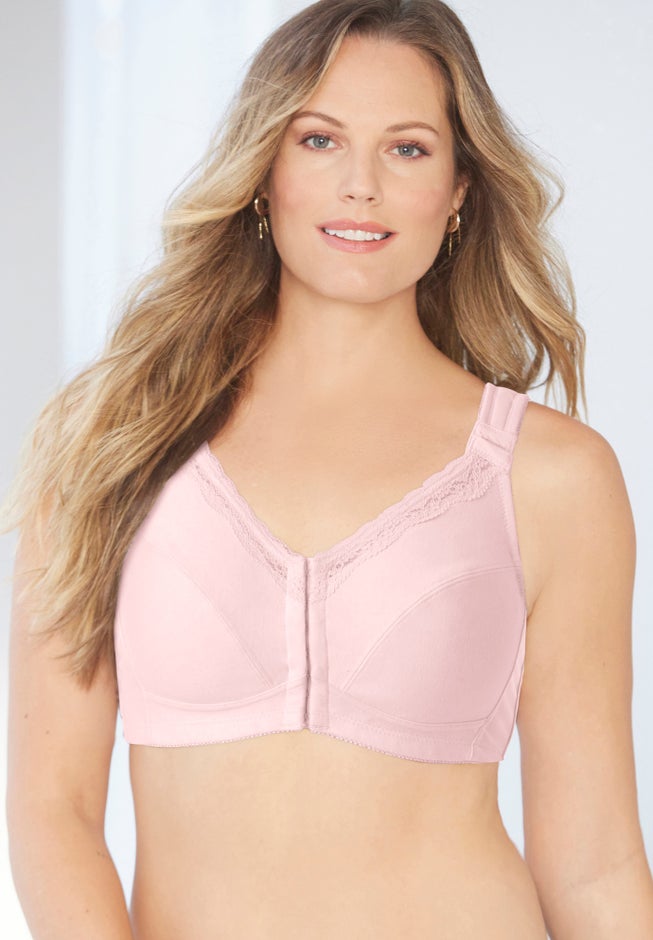 Front-Close Cotton Wireless Posture Bra image number 0
