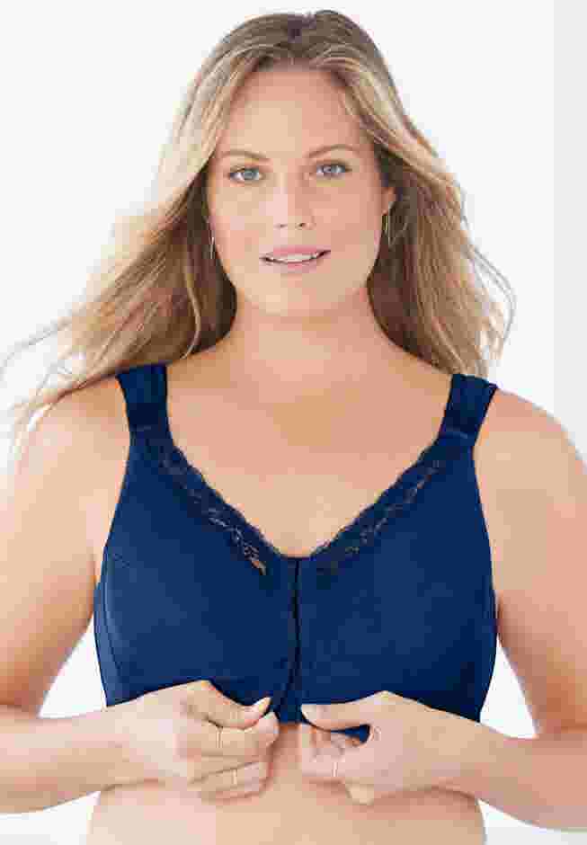 Front-Close Cotton Wireless Posture Bra image number 0