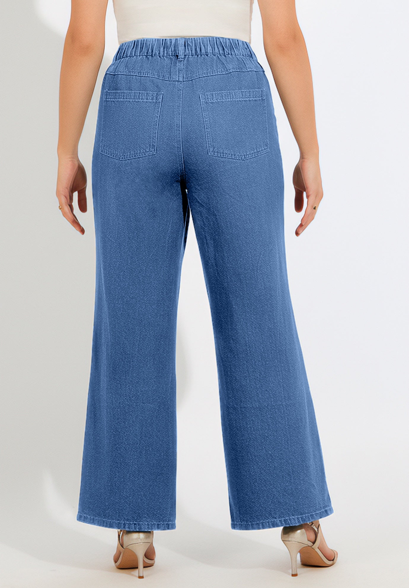 Plus Size Easy-Wear Wide Leg Jean image number 1