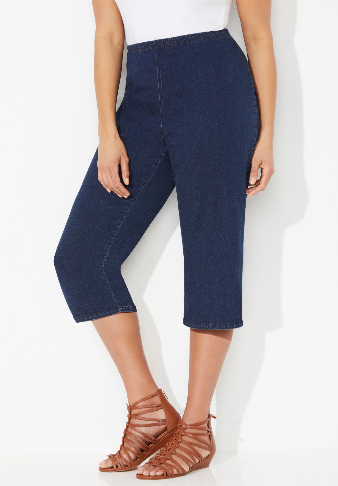 Everyday Denim Pull-On Capri image number 0