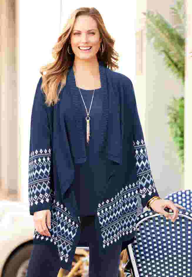 Fair Isle Cascade Cardigan image number 0