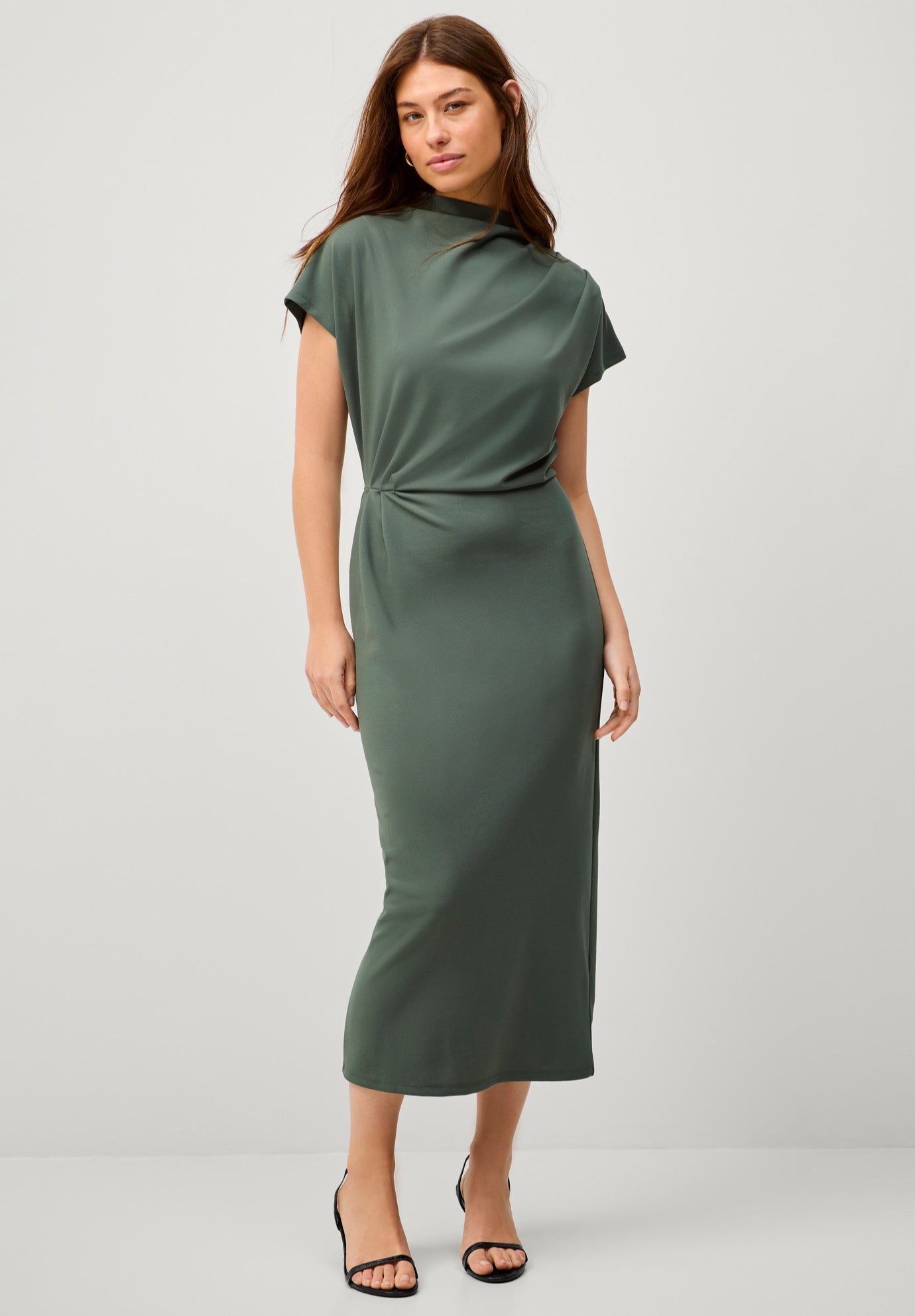 Side Drape Midi Dress image number 0