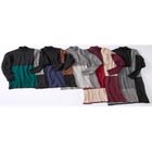 Mock Neck Colorblock Sweater image number null