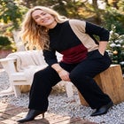 Mock Neck Colorblock Sweater image number 1