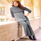 Mock Neck Colorblock Sweater image number null