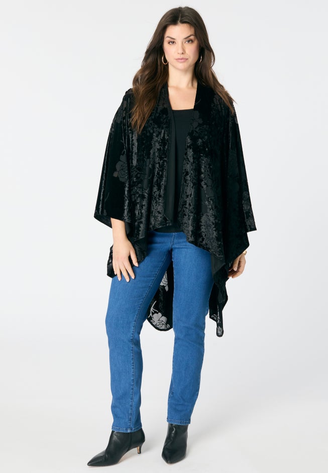 Floral Burnout Shawl image number 0