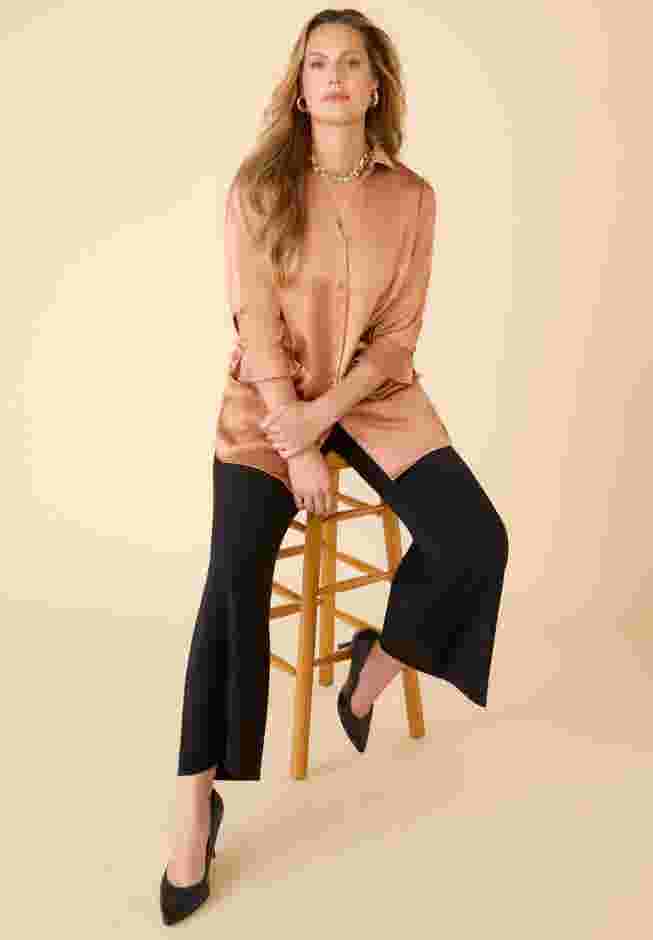 Satin Buttonfront Shirt image number 5