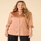 Satin Buttonfront Shirt image number null