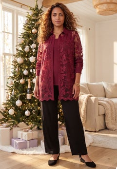 Meredith Satin Mesh Top