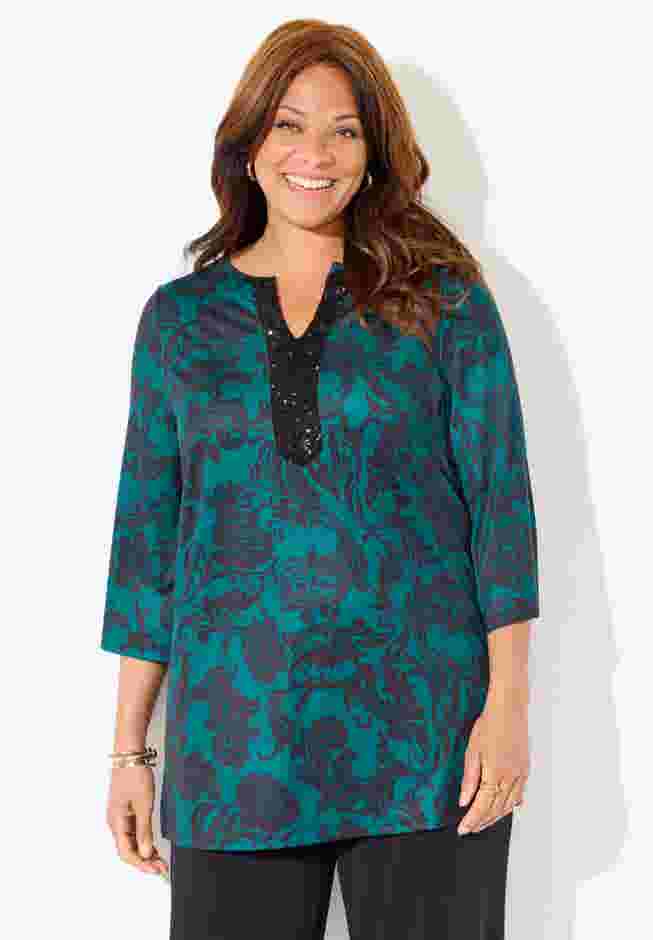 Dream Drape Embellished Kurta Tunic image number 1