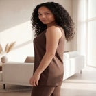 Stretch Knit Scoop Neck Sleeveless Long Tank image number null