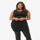 Stretch Knit Jersey Scoopneck Sleeveless Tank image number 0