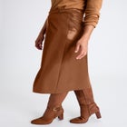 Faux Leather Croc Wrap Skirt image number null
