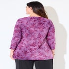 Flocked Tie-Dye V-Neck Tunic image number null