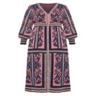 Serene Placement Sleeved Maxi Dress image number 3