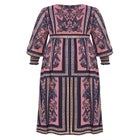 Serene Placement Sleeved Maxi Dress image number 4