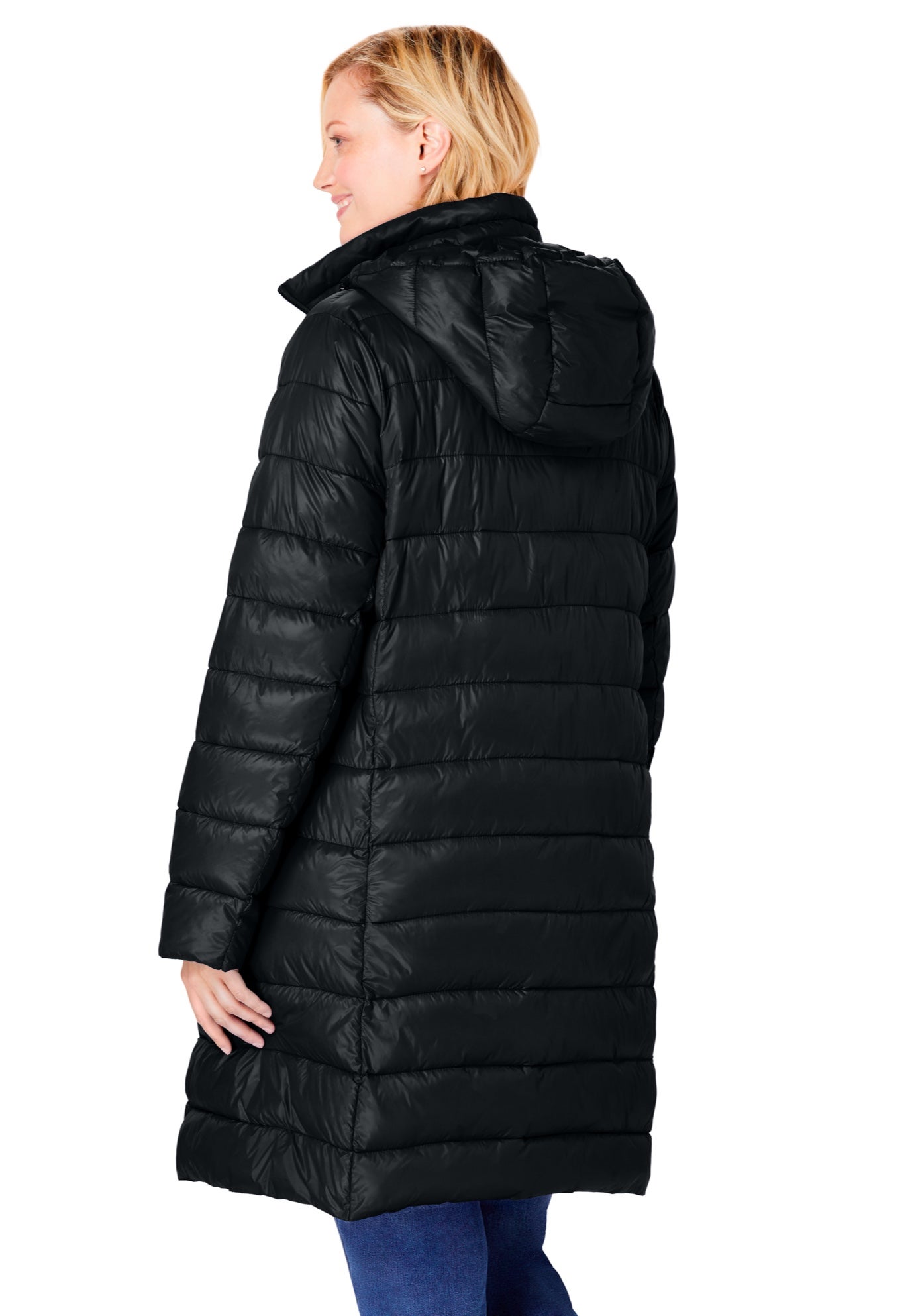 Long Packable Puffer Jacket image number 1