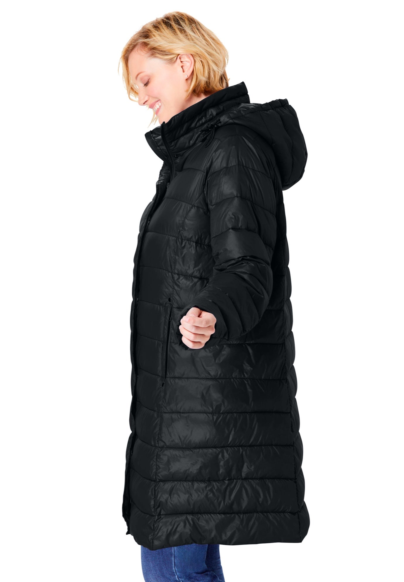 Long Packable Puffer Jacket image number 2