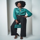 Bi-Stretch Wide Leg Pant image number null