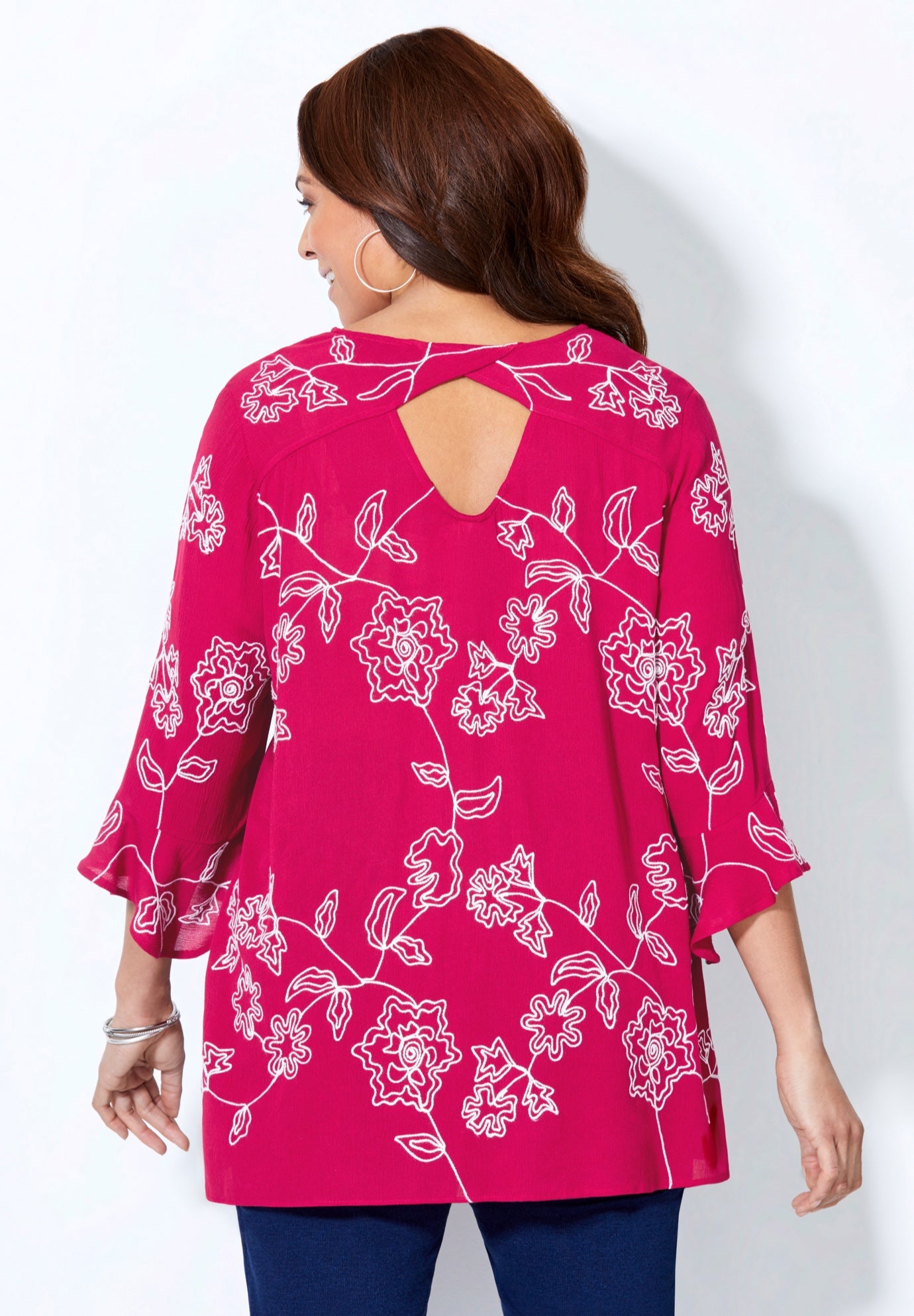 Embroidered Gauze Tunic image number 1