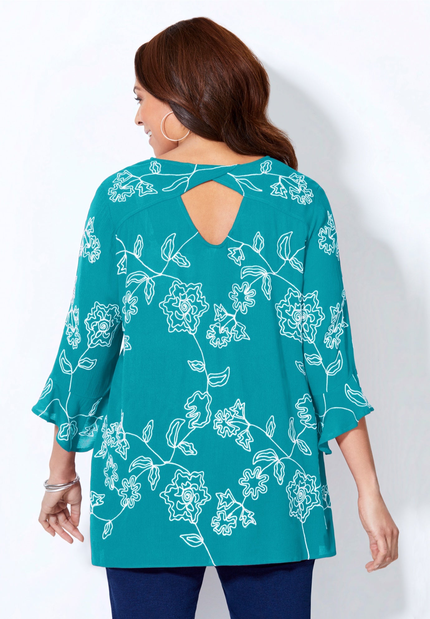 Embroidered Gauze Tunic image number 1