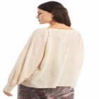 Boat Neck Balloon-Sleeve Blouse image number null