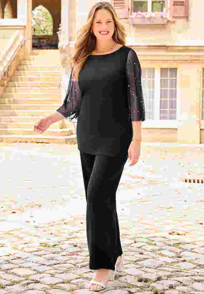 Ponte Wide Leg Pant image number 3