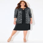 Mesh Flyaway Sheath Dress image number null