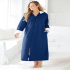 Sherpa-Lined Long Hooded Robe image number 0